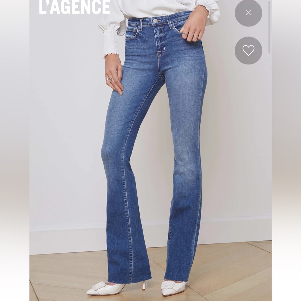 L’Agence Ruth in Cambridge High Rise Flare Jeans Size 26